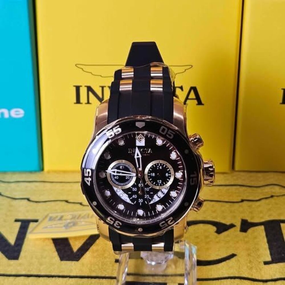 Invicta Pro Diver Chronograph Black & Gold – 100M Men’s Watch